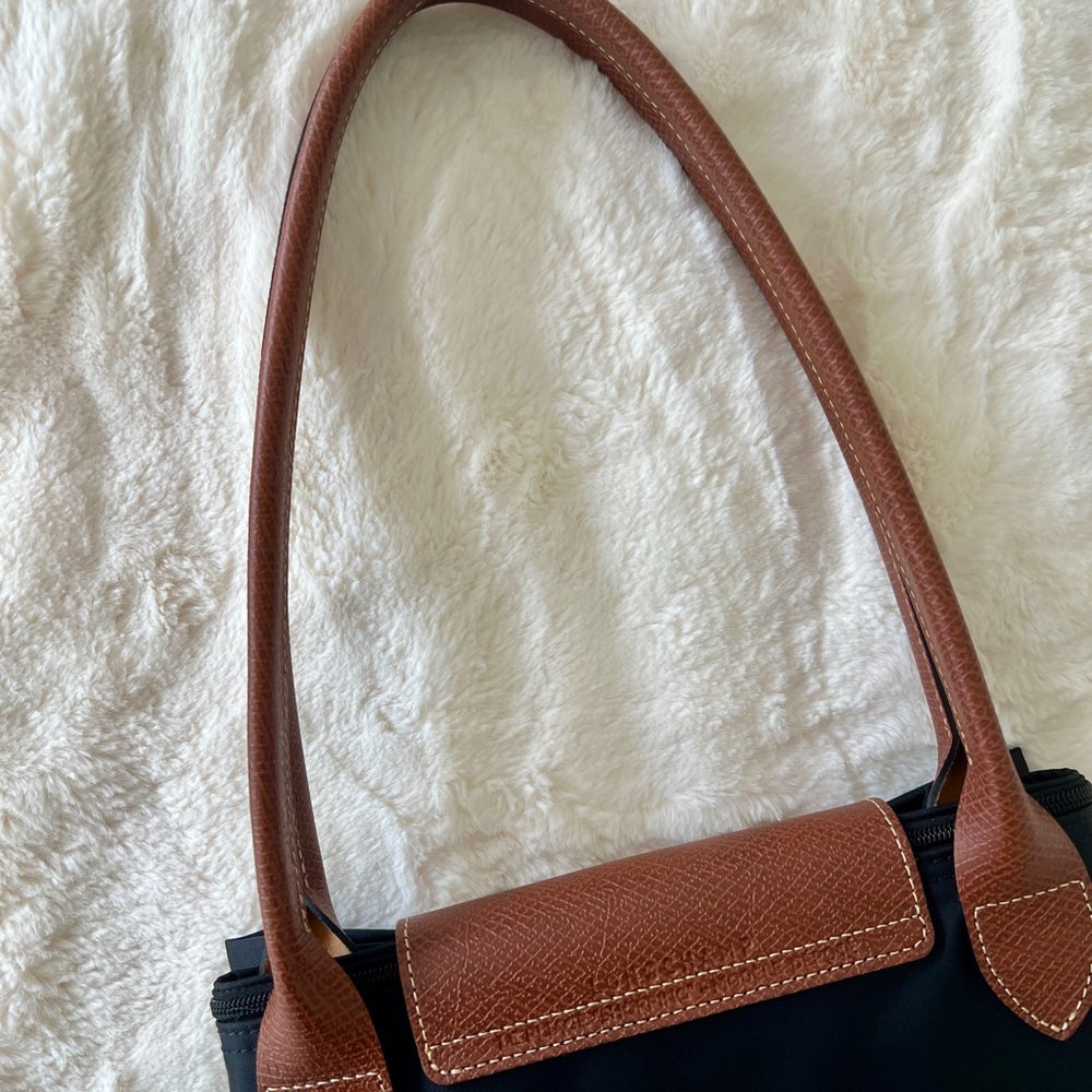 Longchamp Le Pliage Original L Black and Brown Tote Bag - Picture 6 of 10